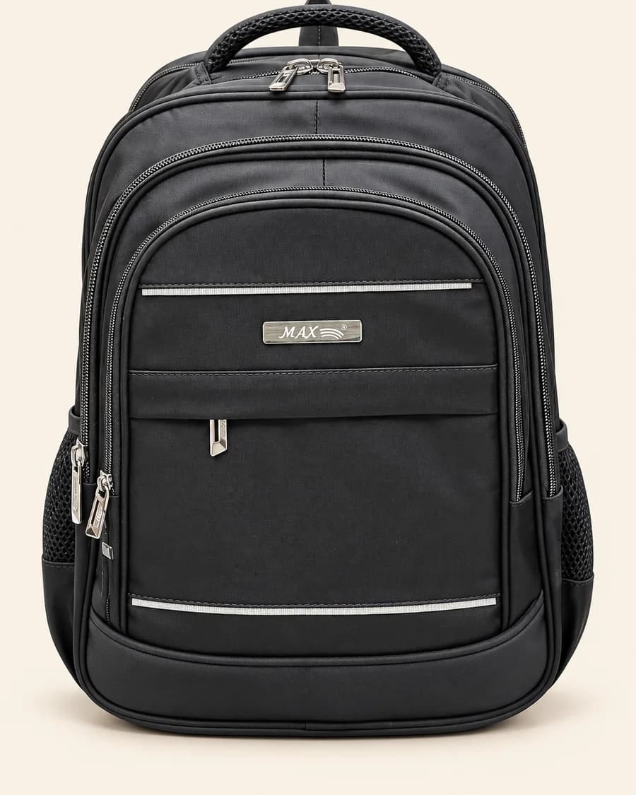 Reflective Travel Backpack — studio packshot